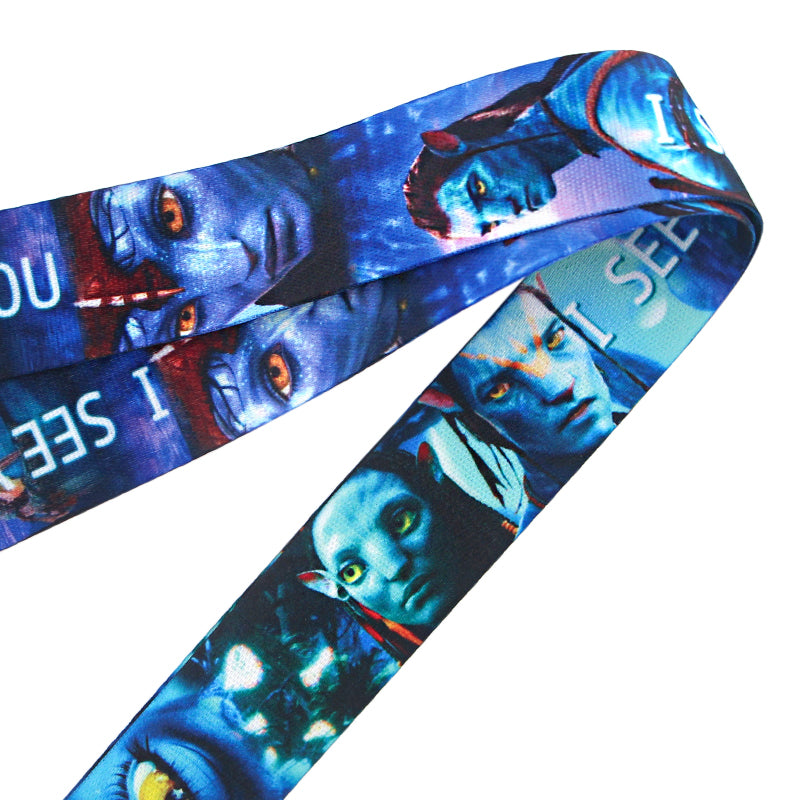 Arlo Wear Avatar Movie Na’vi I See You Character Blue Lanyard Keychain ID Badge Holder