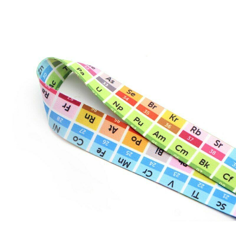 Arlo Wear Chemistry Periodic Table of Elements Science Class Teacher Lanyard Keychain ID Badge Holder