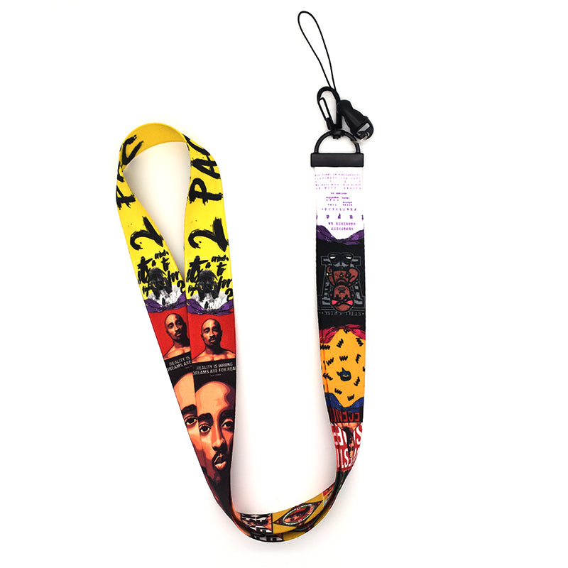 Arlo Wear Tupac 2Pac Rap Artist Musician Hop Hop Legend Lanyard Keychain ID Badge Holder