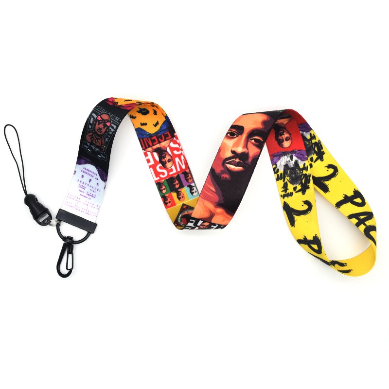 Arlo Wear Tupac 2Pac Rap Artist Musician Hop Hop Legend Lanyard Keychain ID Badge Holder