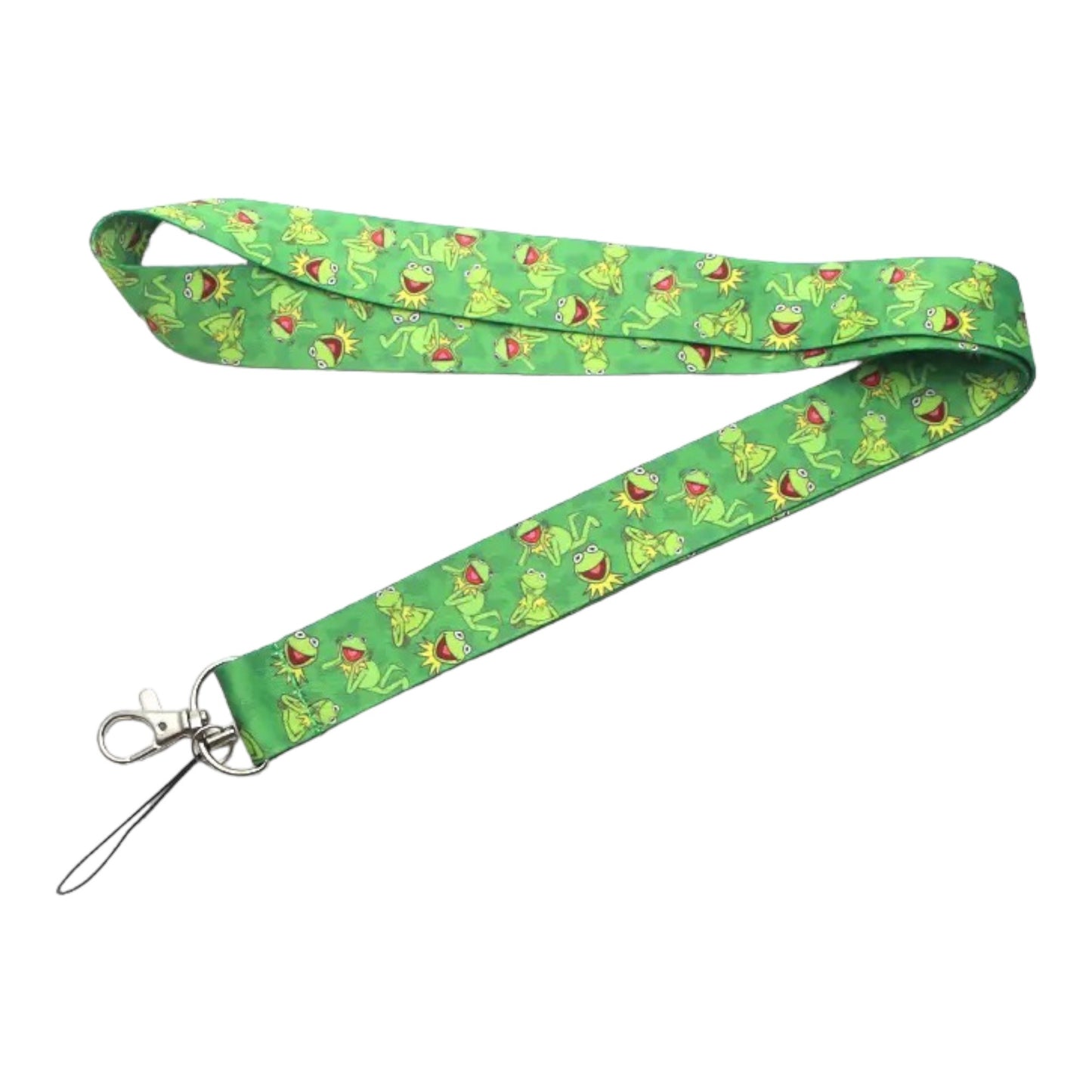 Arlo Wear The Muppet Show Character Kermit The Frog Green Character Puppet Lanyard Keychain ID Badge Holder