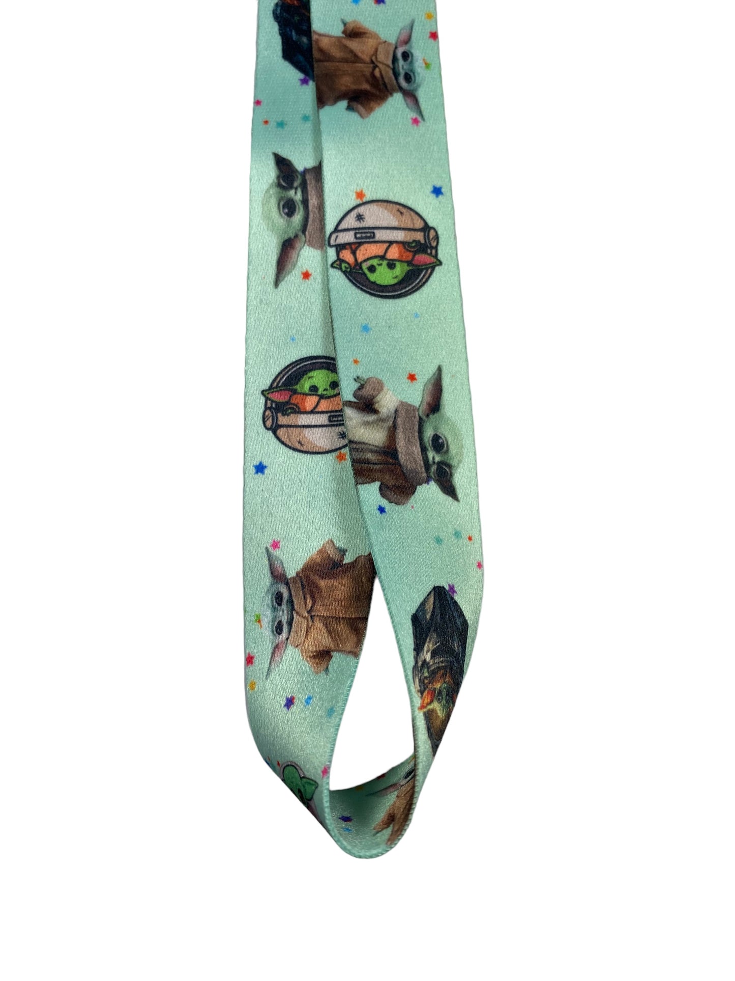 Arlo Wear Star Wars The Mandalorian Baby Yoda Green Character Lanyard Keychain ID Badge Holder