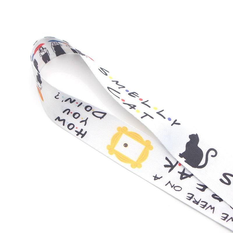 Arlo Wear Friends Television Series White Smelly Cat Lanyard Keychain ID Badge Holder