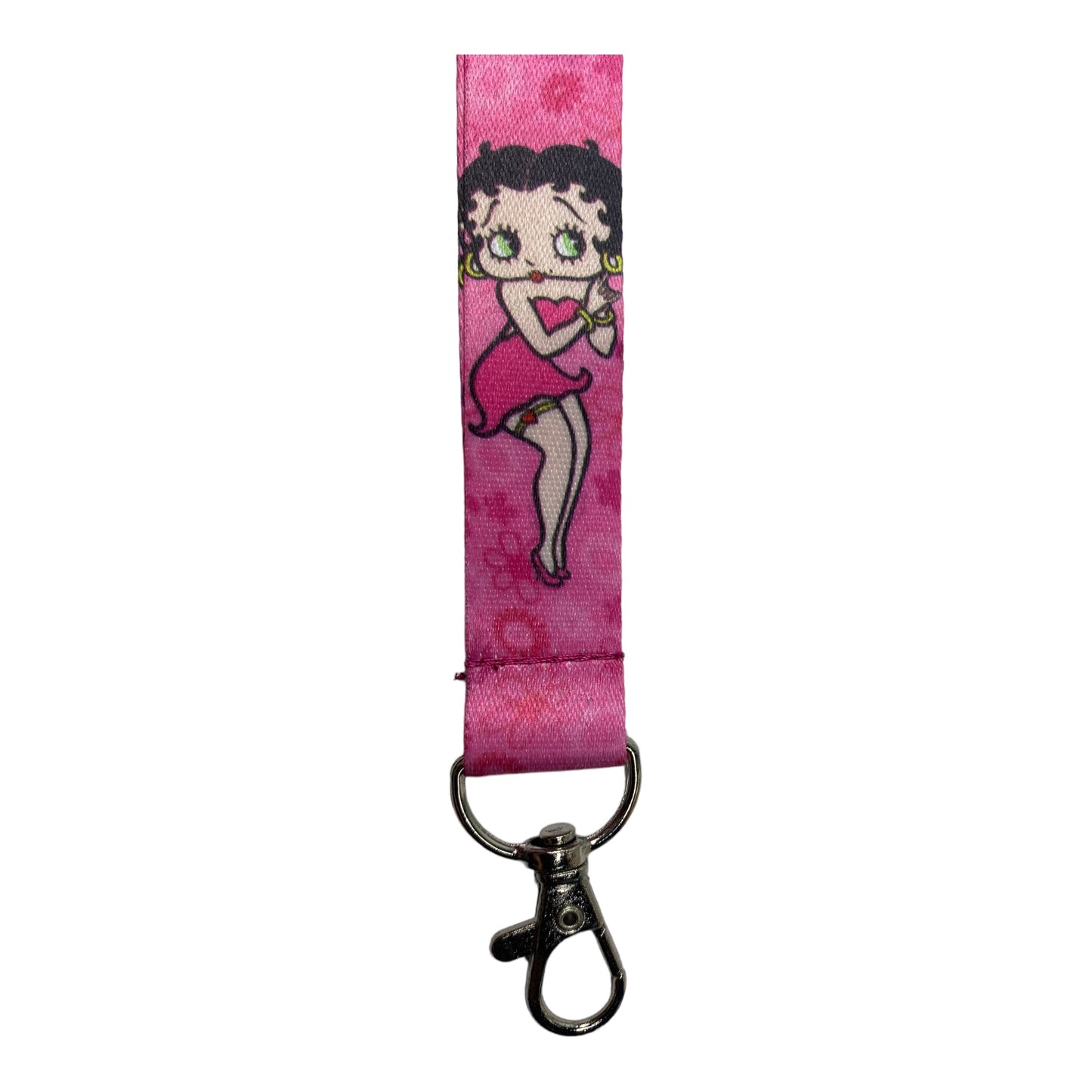 Arlo Wear Classic Cartoon Character Betty Boop Pink Diva Lanyard Keychain ID Badge Holder