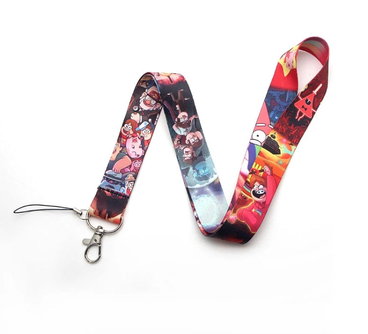 Arlo Wear Disney Cartoon Series Gravity Falls Red Lanyard Keychain ID Badge Holder