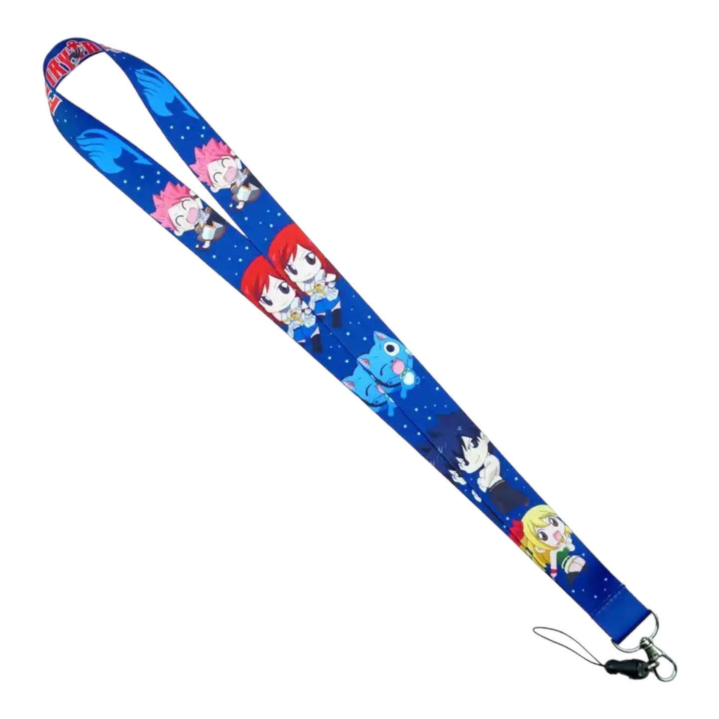 Arlo Wear Fairy Tail Anime Manga Series Characters Blue Lanyard Keychain ID Badge Holder