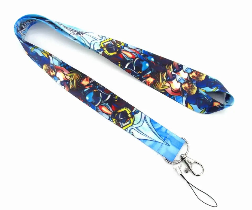 Arlo Wear Kingdom Hearts Video Game Keyblade Character Sora Lanyard Keychain ID Badge Holder