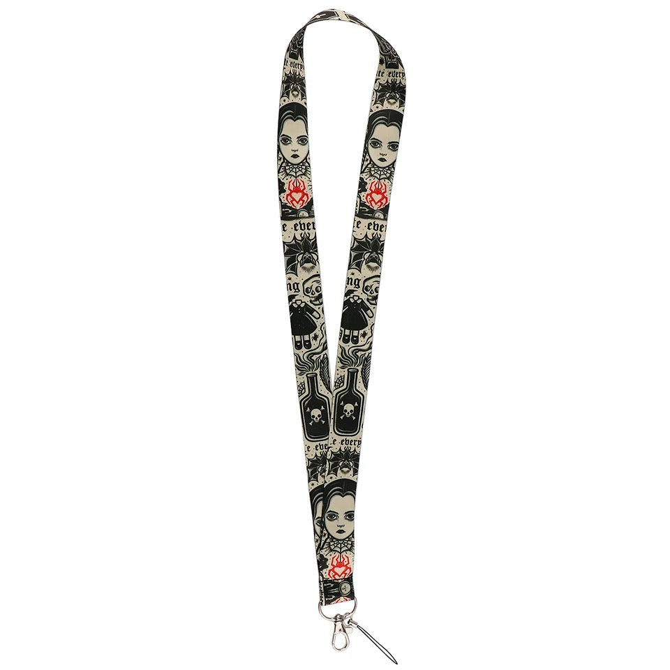 Arlo Wear Wednesday Television Series Addam’s Family Character Nevermore Academy School Lanyard Keychain ID Badge Holder