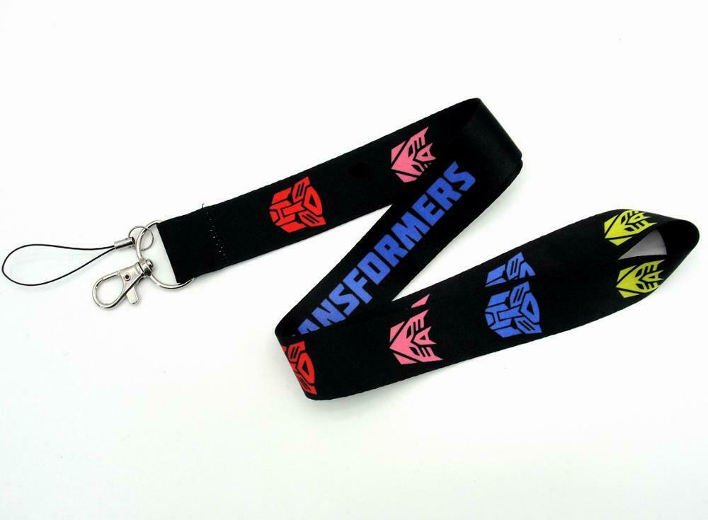 Arlo Wear Transformers Autobots Characters Optimus Prime Colorful Black Lanyard Keychain ID Badge Holder