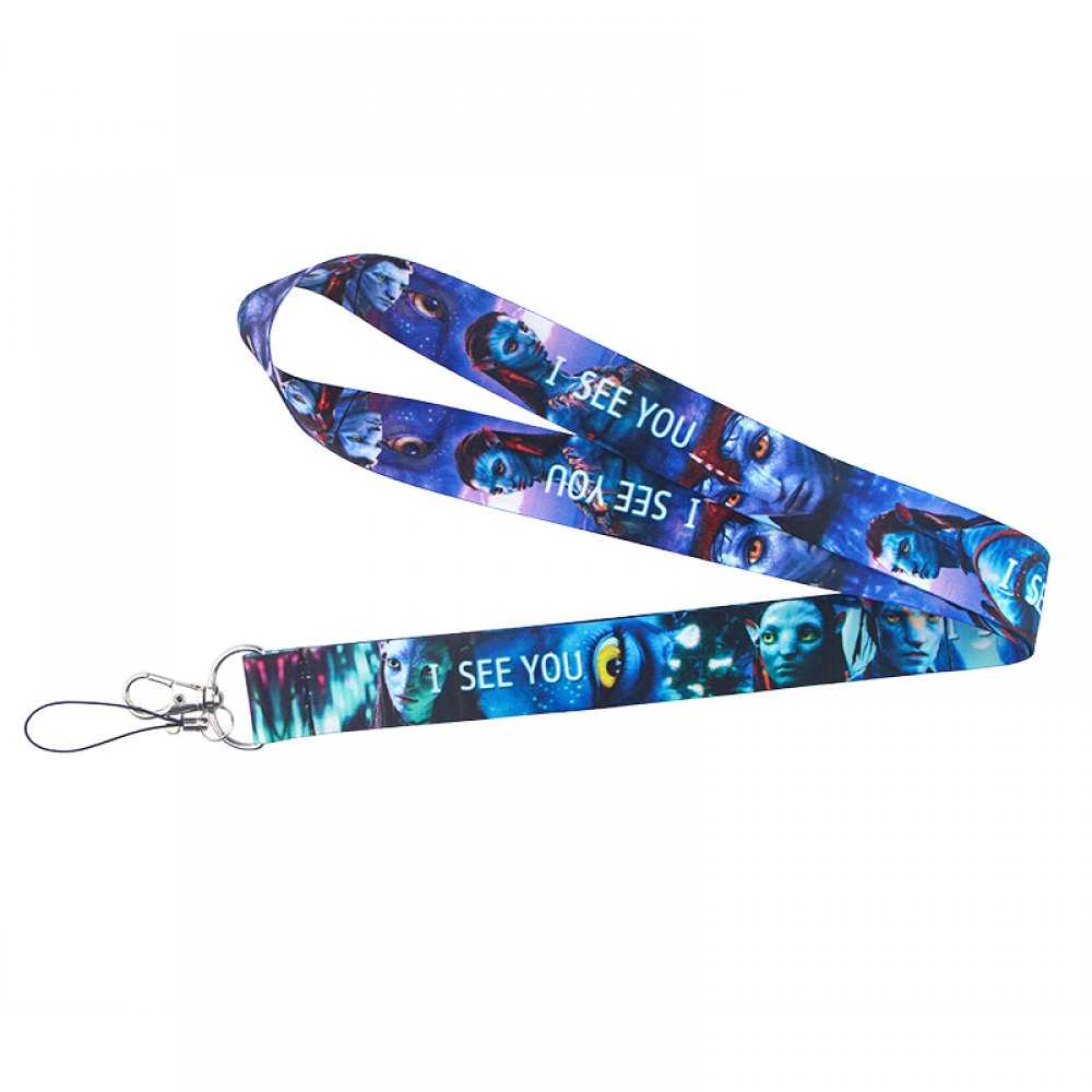 Arlo Wear Avatar Movie Na’vi I See You Character Blue Lanyard Keychain ID Badge Holder