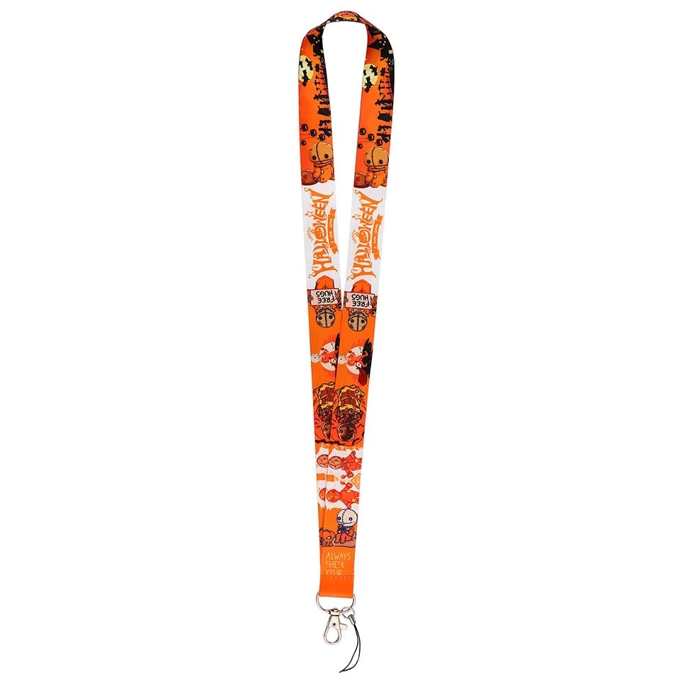 Arlo Wear Halloween Horror Movie Series Trick ‘r Treat Sam Orange Lanyard Keychain ID Badge Holder