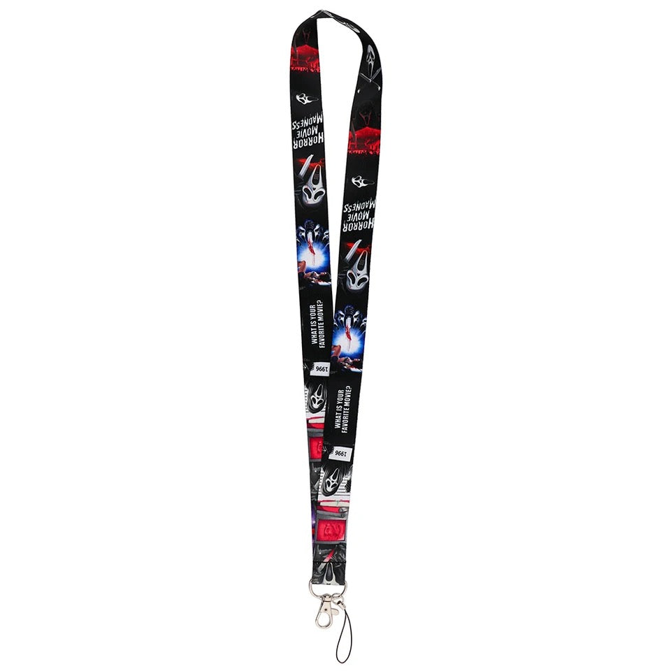 Arlo Wear Halloween Horror Movie Series Scream Ghostface Lanyard Keychain ID Badge Holder