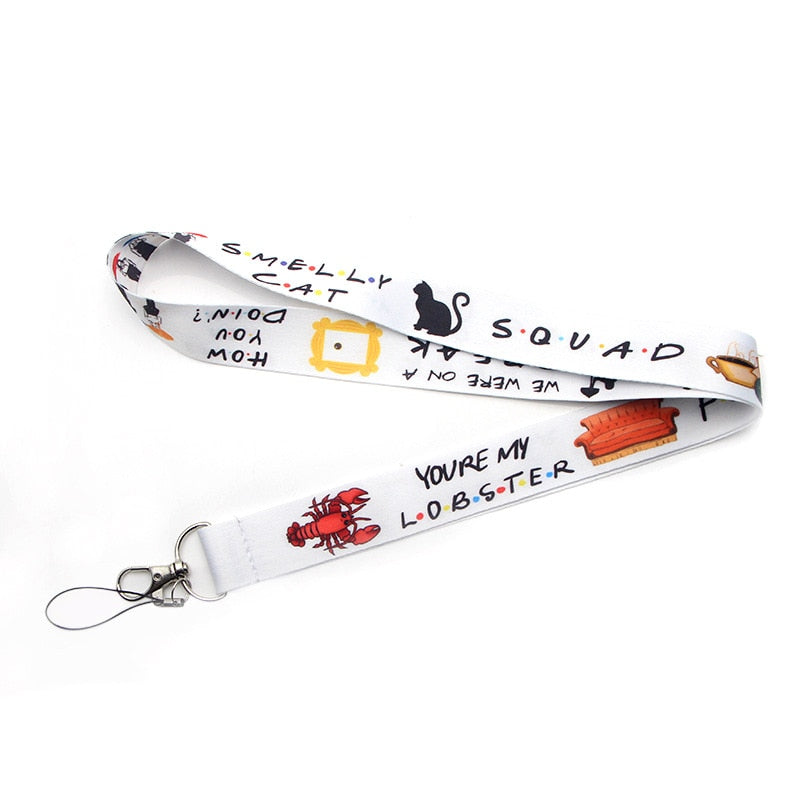 Arlo Wear Friends Television Series White Smelly Cat Lanyard Keychain ID Badge Holder