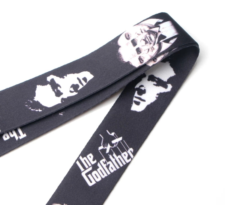 Arlo Wear Classic Movie Trilogy Series The Godfather Mafia Gangster Black White Lanyard Keychain ID Badge Holder