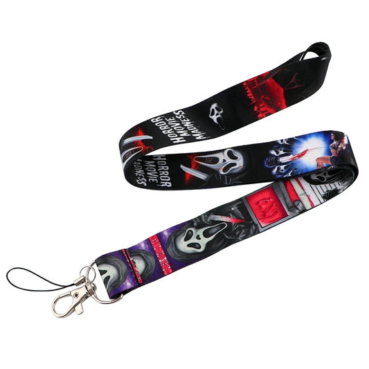 Arlo Wear Halloween Horror Movie Series Scream Ghostface Lanyard Keychain ID Badge Holder