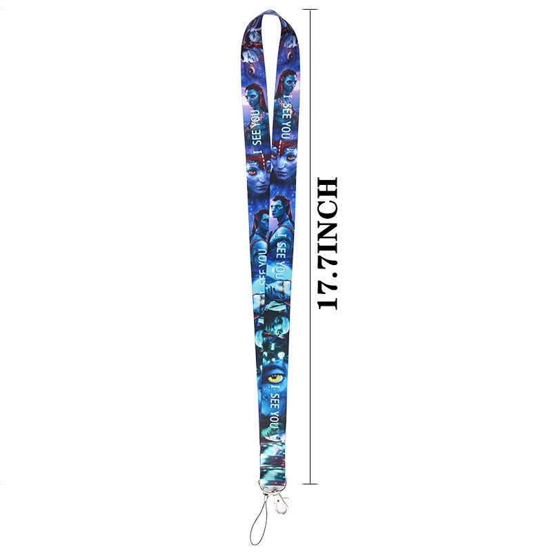 Arlo Wear Avatar Movie Na’vi I See You Character Blue Lanyard Keychain ID Badge Holder