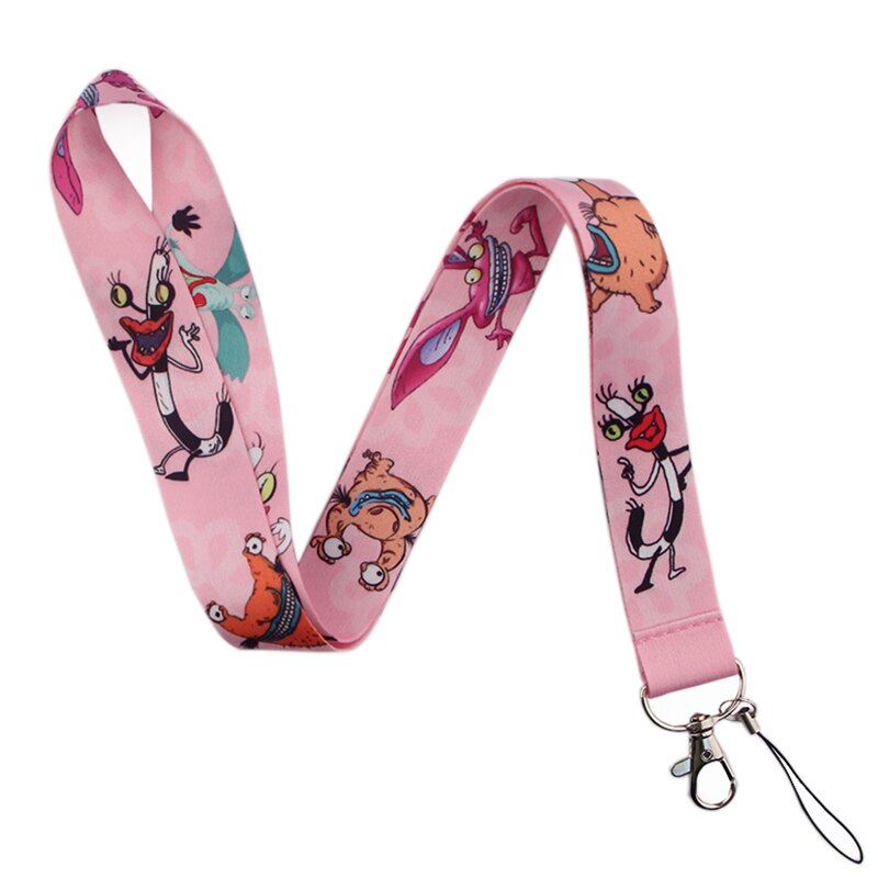 Arlo Wear Aaahh!!! Real Monsters Animated Cartoon Character Television Series 90's Pink Lanyard Keychain ID Badge Holder