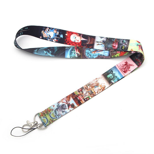 Arlo Wear Alice in Wonderland Storybook Movie Character Mad Hatter Lanyard Keychain ID Badge Holder