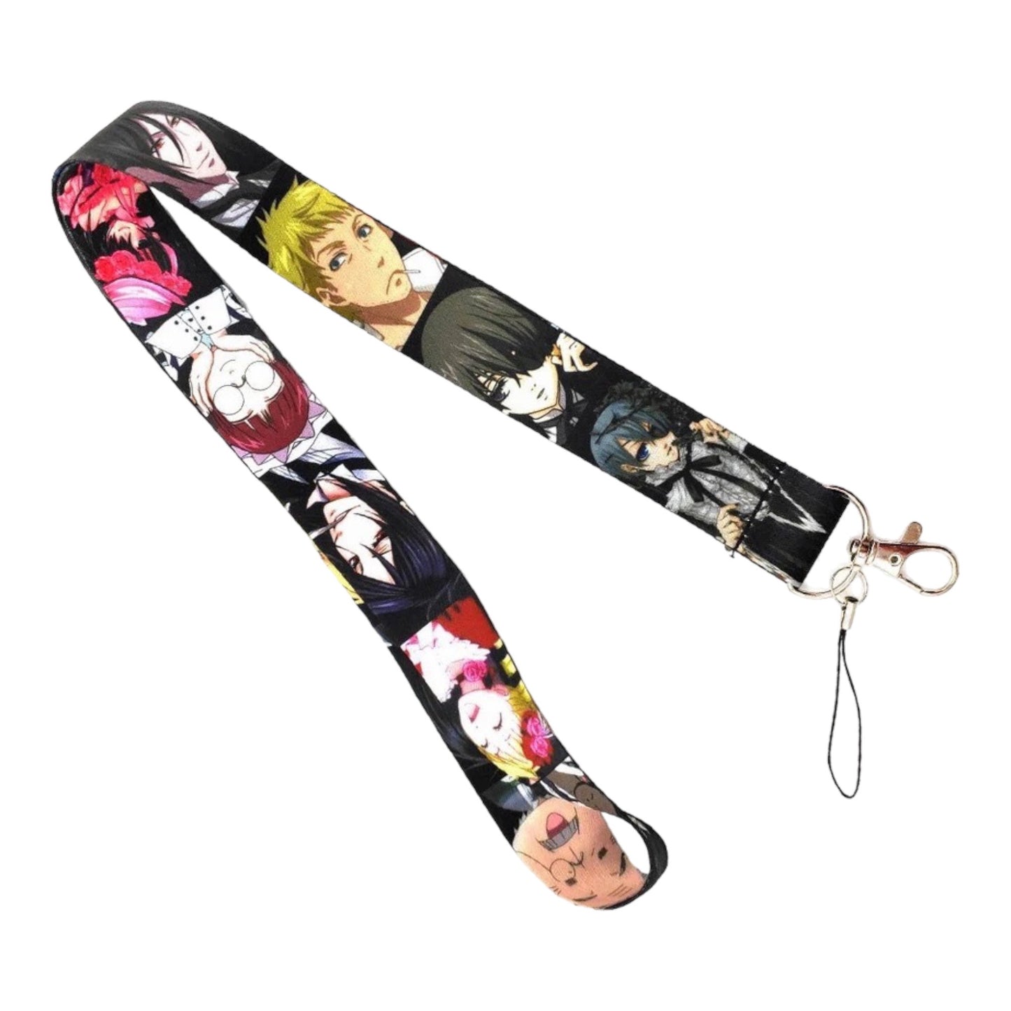 Arlo Wear Black Butler Anime Manga Series Characters Black Lanyard Keychain ID Badge Holder