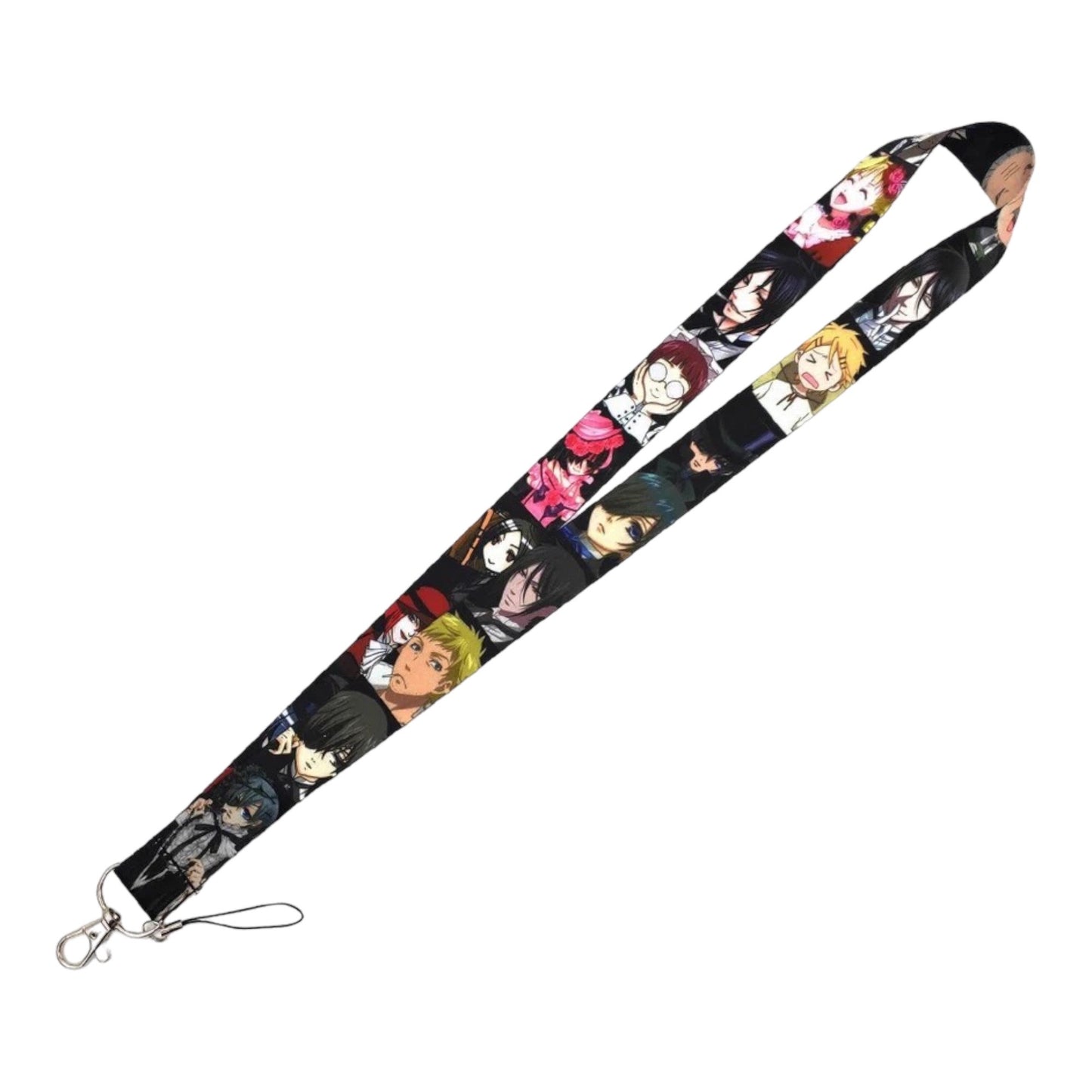 Arlo Wear Black Butler Anime Manga Series Characters Black Lanyard Keychain ID Badge Holder