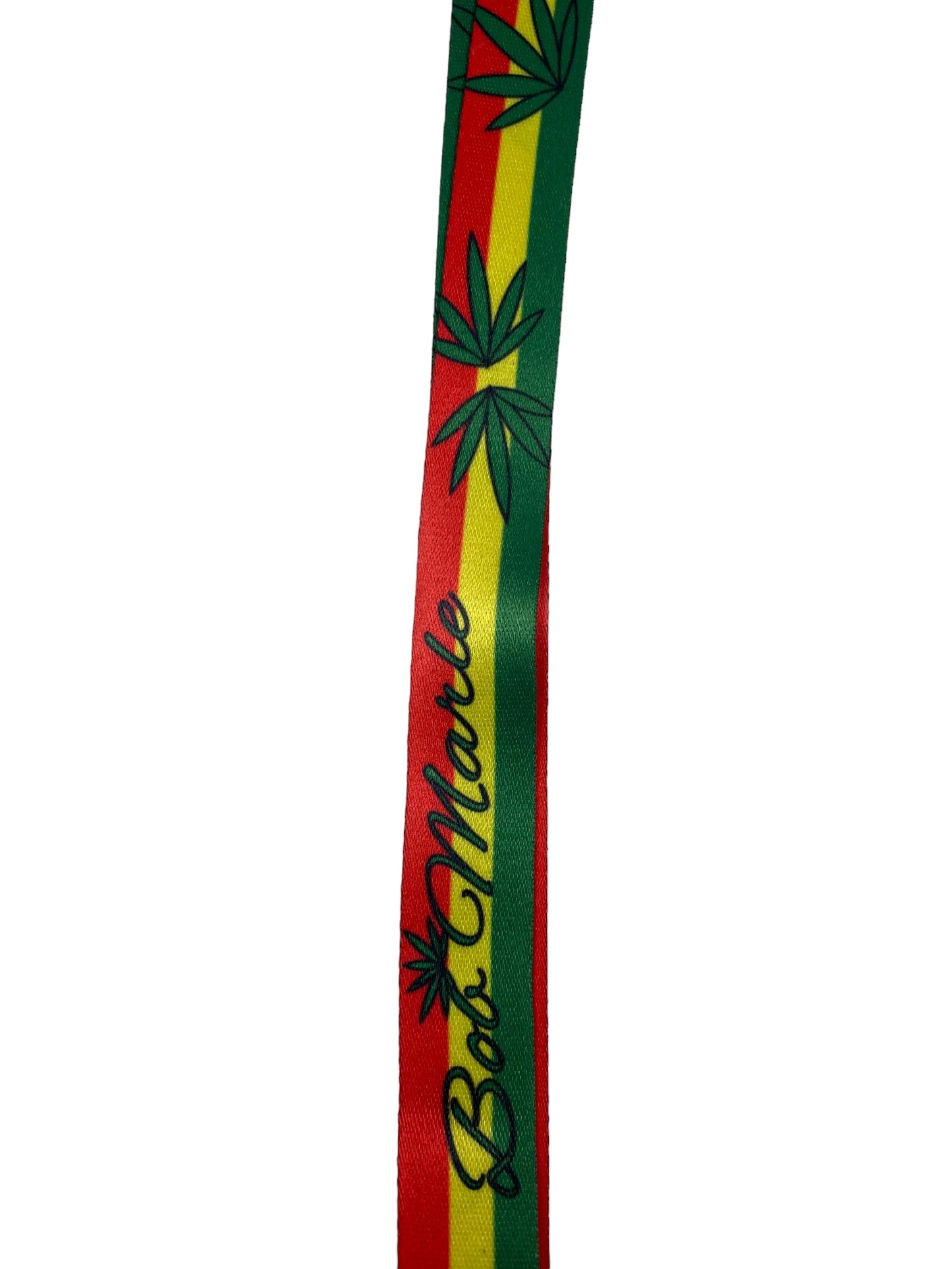 Arlo Wear Bob Marley Musician Jamaican Reggae Rastafarian Colored Marijuana Leaf Design Lanyard Keychain ID Badge Holder