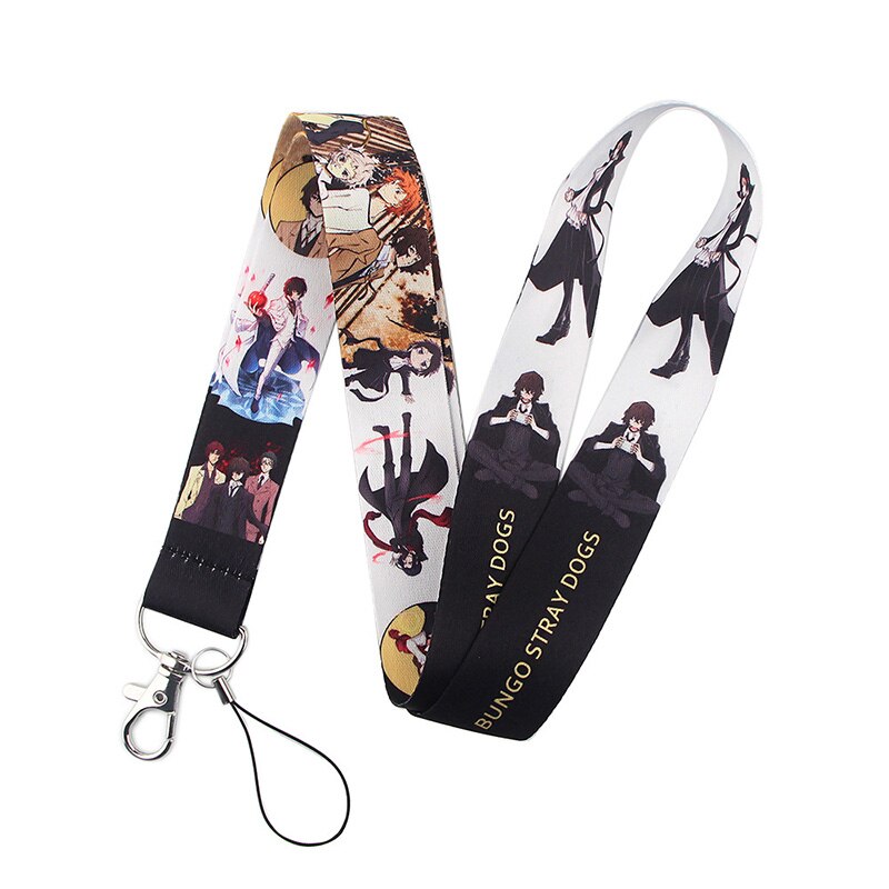 Arlo Wear Bungo Stray Dogs Anime Manga Series White Lanyard Keychain ID Badge Holder