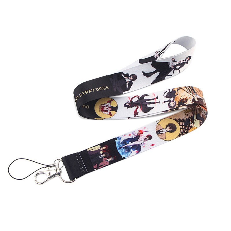 Arlo Wear Bungo Stray Dogs Anime Manga Series White Lanyard Keychain ID Badge Holder