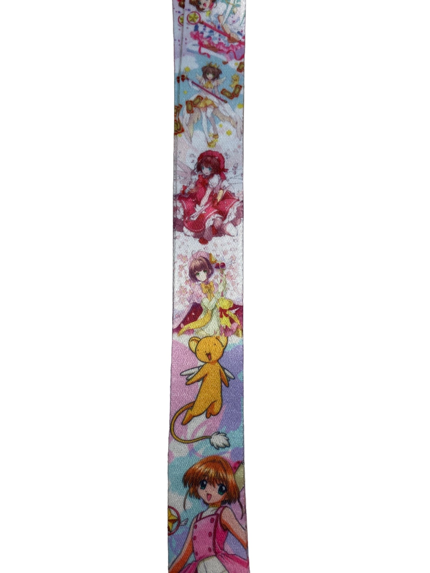 Arlo Wear Card Captor Sakura Anime Manga Series Pink White Lanyard Keychain ID Badge Holder