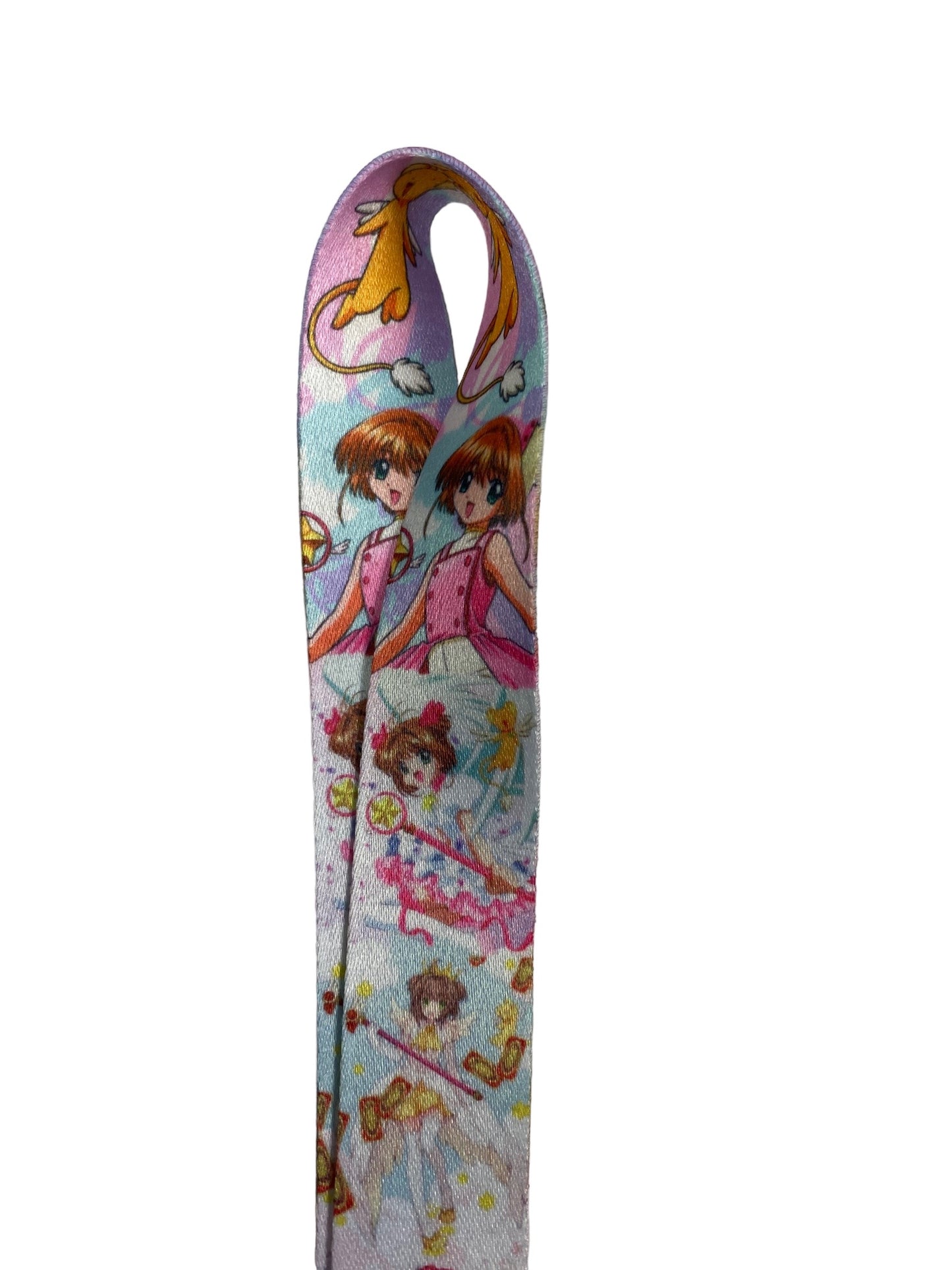 Arlo Wear Card Captor Sakura Anime Manga Series Pink White Lanyard Keychain ID Badge Holder