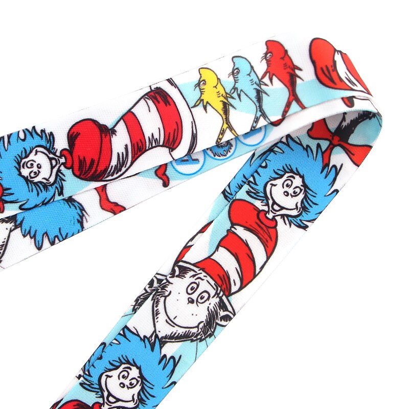 Arlo Wear Dr. Seuss Cat in The Hat Thing 1 Thing 2 Characters Storybook Cartoon Lanyard Keychain ID Badge Holder