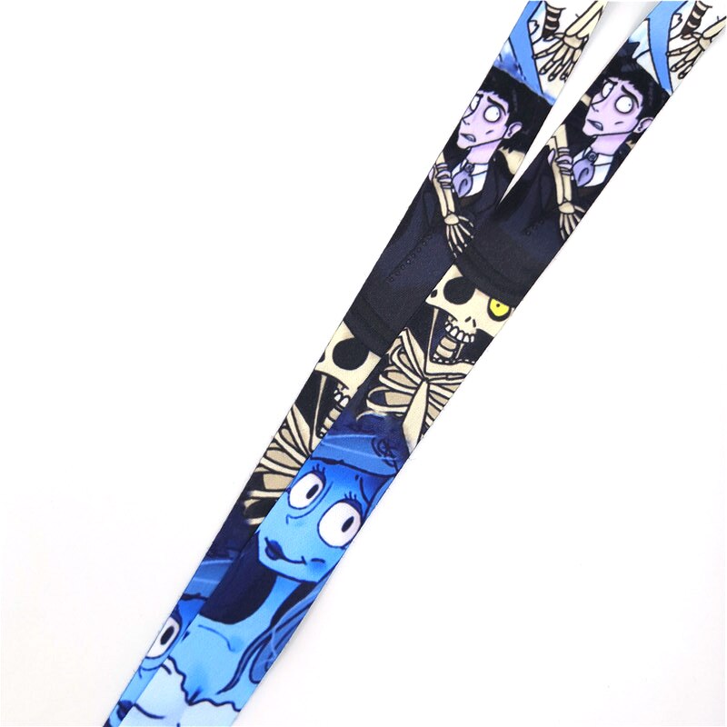 Arlo Wear Cartoon Movie Tim Burton's Corpse Bride Blue Characters Lanyard Keychain ID Badge Holder