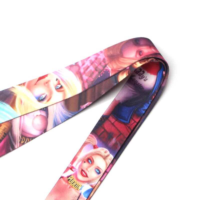 Arlo Wear DC Comic Series Suicide Squad Villain Harley Quinn Character Lanyard Keychain ID Badge Holder