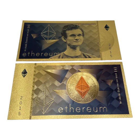 Arlo Wear Ethereum Cryptocurrency Collectible Gold Foil Commemorative Novelty Bill