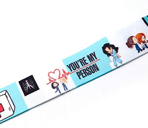 Arlo Wear Grey’s Anatomy Medical Television Series Cartoon Style Lanyard Keychain ID Badge Holder