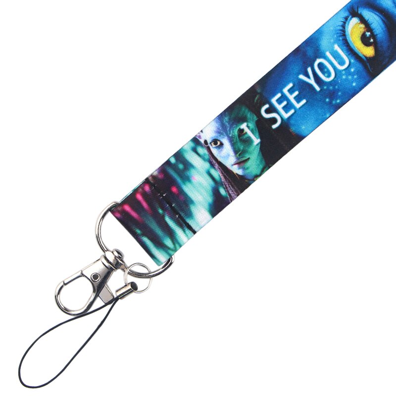 Arlo Wear Avatar Movie Na’vi I See You Character Blue Lanyard Keychain ID Badge Holder