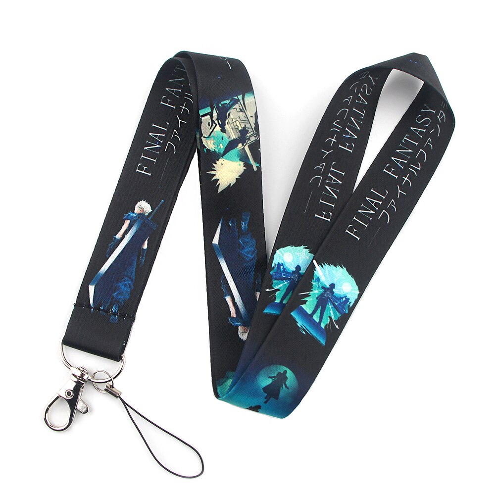 Arlo Wear Final Fantasy VII 7 Cloud Sephiroth Video Game Series Lanyard Keychain ID Badge Holder