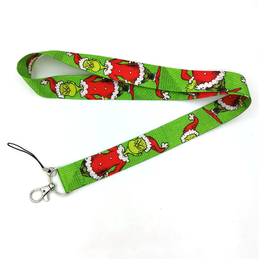 Arlo Wear Dr. Seuss Children's Story Book Character The Grinch Who Stole Christmas Green Lanyard Keychain ID Badge Holder