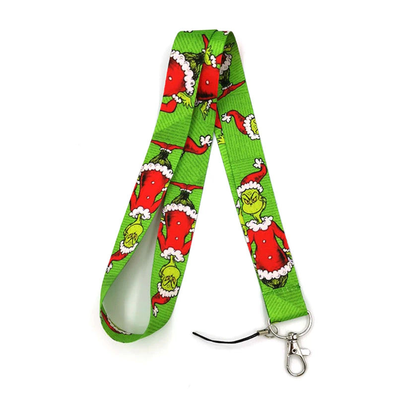 Arlo Wear Dr. Seuss Children's Story Book Character The Grinch Who Stole Christmas Green Lanyard Keychain ID Badge Holder