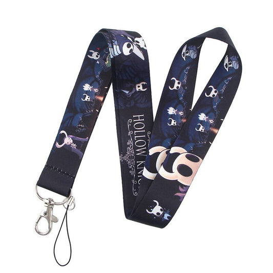 Arlo Wear Hollow Knight Character Video Game Black Lanyard Keychain ID Badge Holder