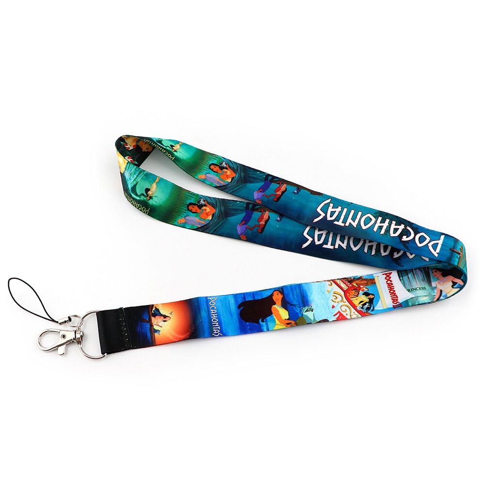 Arlo Wear Pocahontas Native America Cartoon Series Character Princess Lanyard Keychain ID Badge Holder