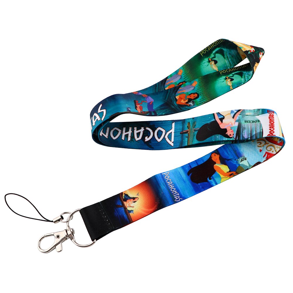 Arlo Wear Pocahontas Native America Cartoon Series Character Princess Lanyard Keychain ID Badge Holder