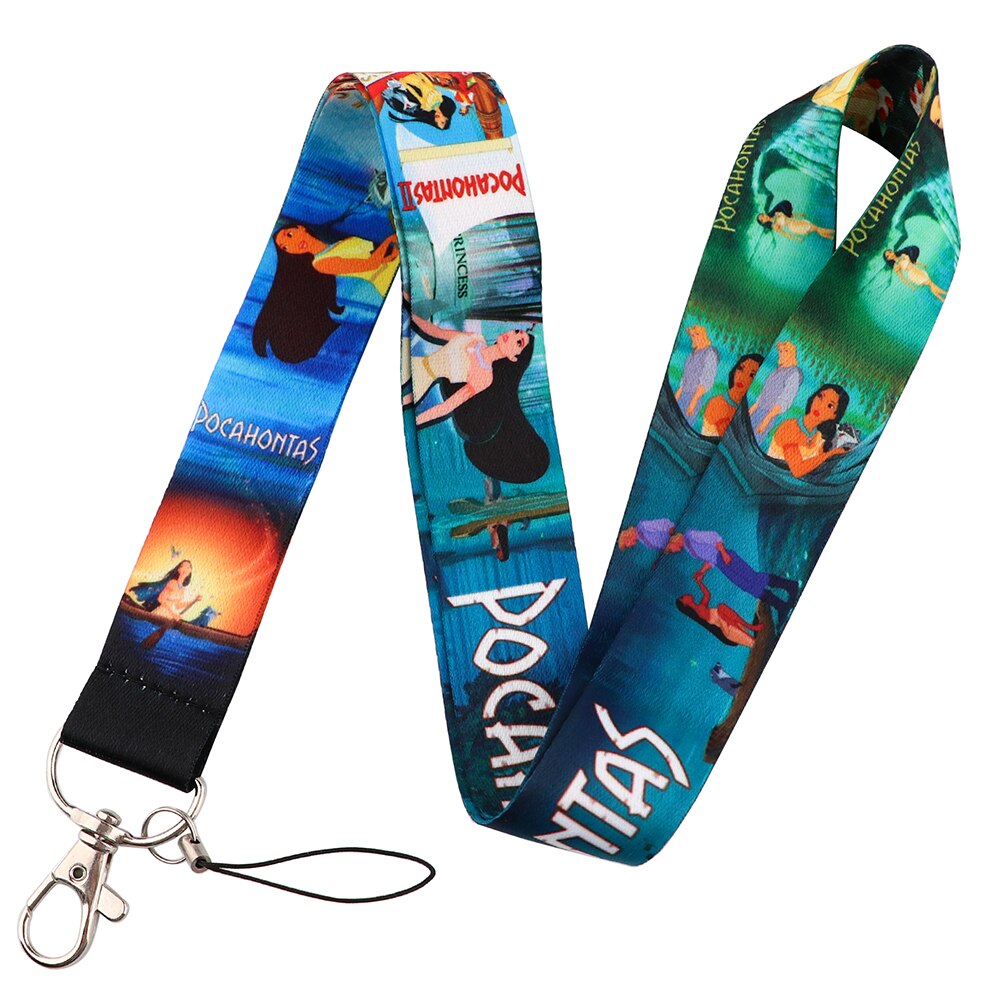 Arlo Wear Pocahontas Native America Cartoon Series Character Princess Lanyard Keychain ID Badge Holder