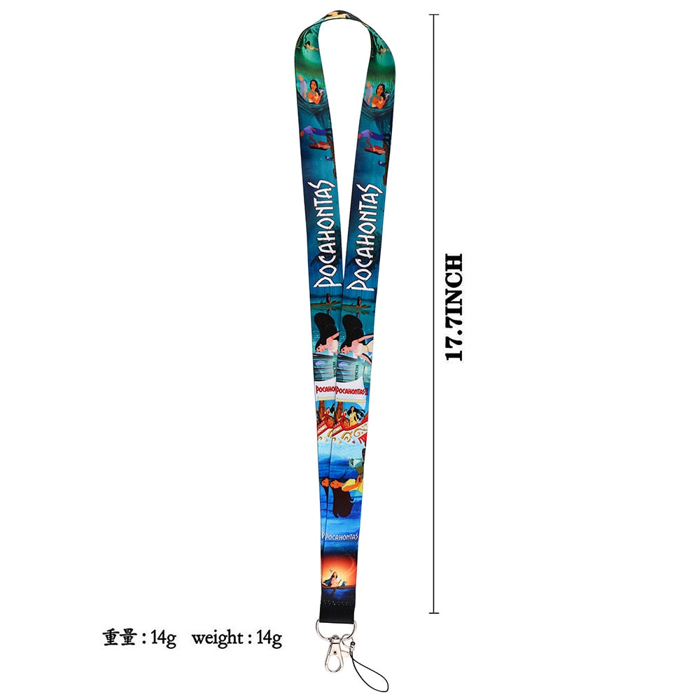 Arlo Wear Pocahontas Native America Cartoon Series Character Princess Lanyard Keychain ID Badge Holder