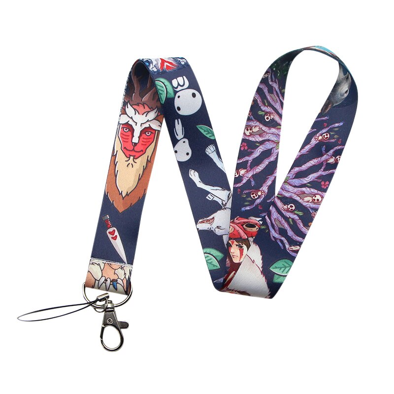 Arlo Wear Princess Mononoke Anime Manga Series Character Lanyard Keychain ID Badge Holder