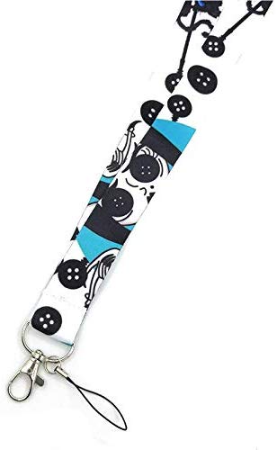 Arlo Wear Cartoon Kids Horror Movie Character Coraline Button Eyes Lanyard Keychain ID Badge Holder