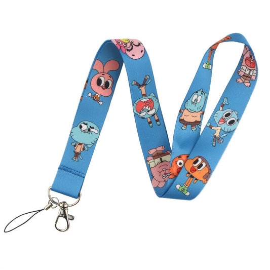 Arlo Wear The Amazing World of Gumball Cartoon Character Television Series Blue Lanyard Keychain Id Badge Holder