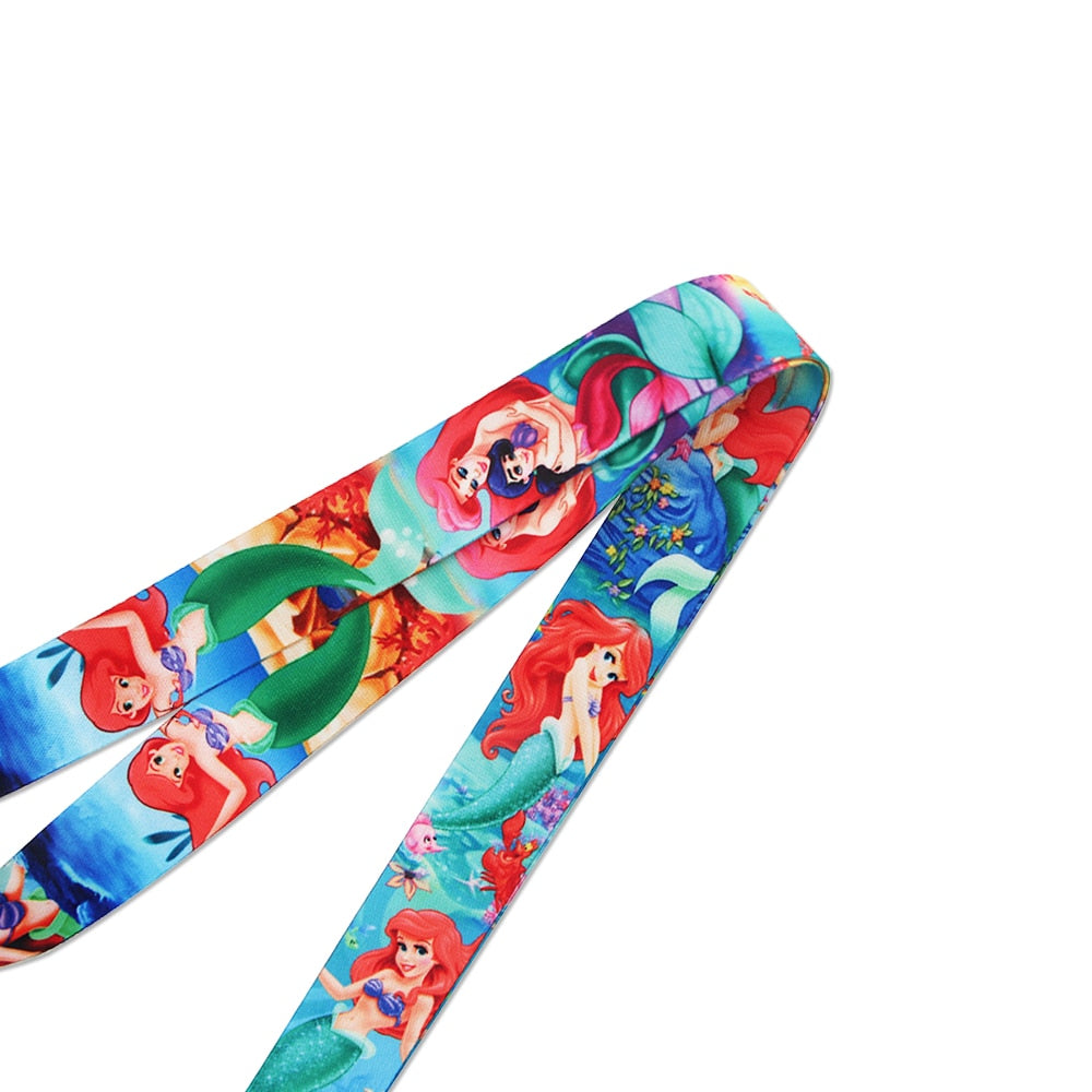 Arlo Wear The Little Mermaid Princess Ariel Sea Cartoon Movie Lanyard Keychain ID Badge Holder